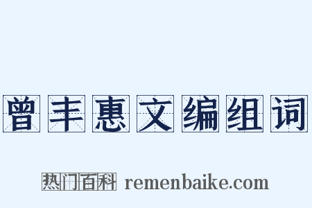 曾丰惠文编组词是什么意思的图片